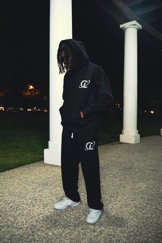 Culturlete Sweatsuit Set - White on Black