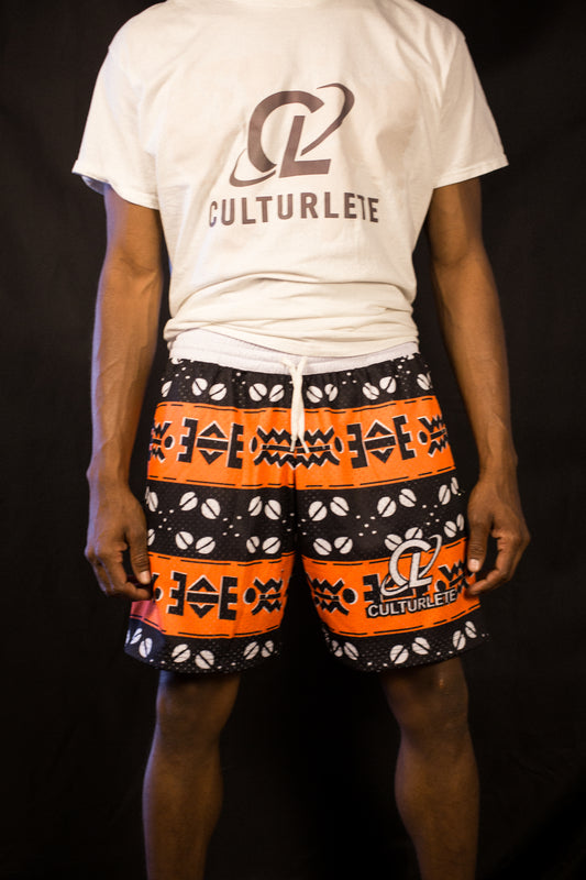 Afro Battle Shorts - Orange image 0