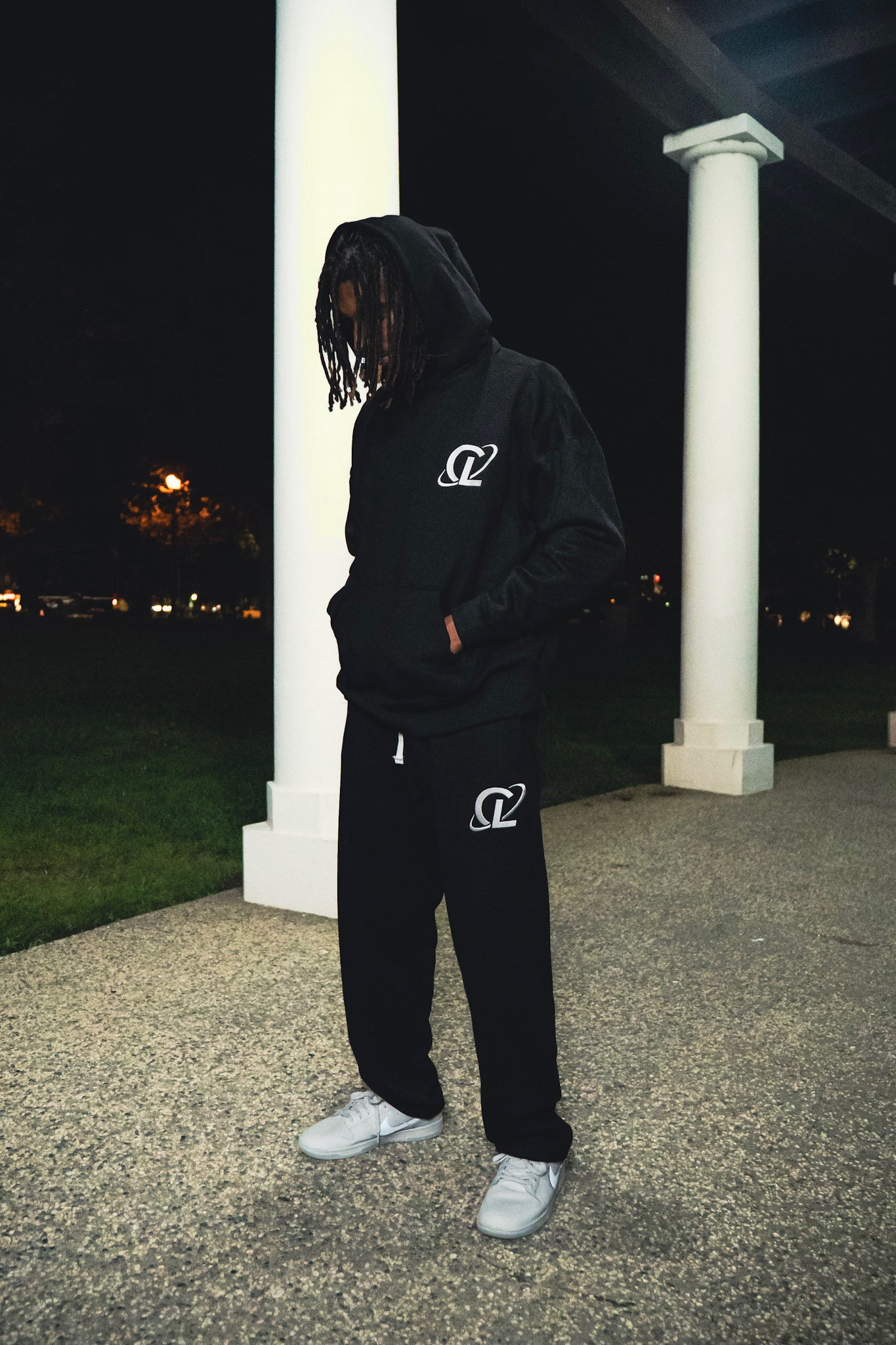 Culturlete Sweatsuit Set - White on Black