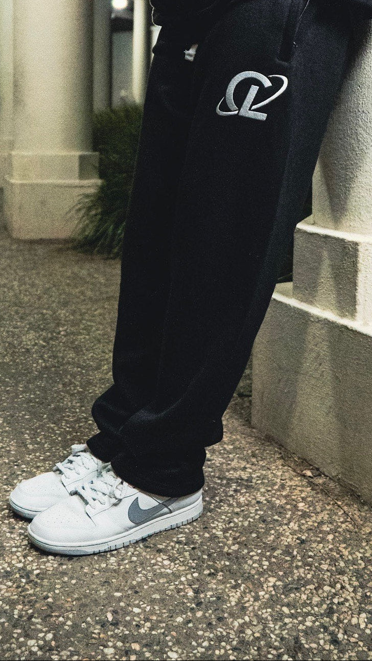 Culturlete Sweatpants - White on Black