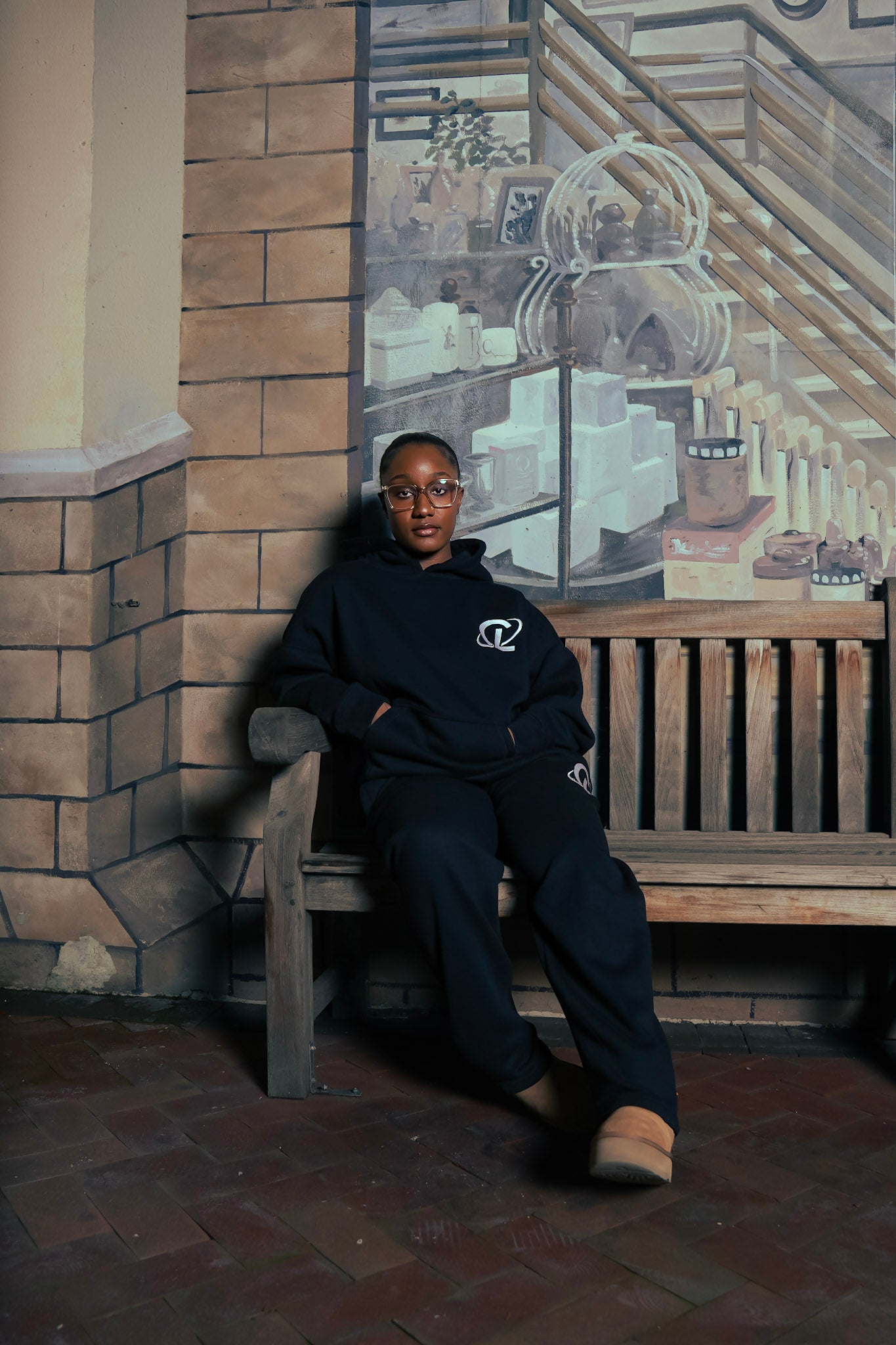 Culturlete Sweatsuit Set - White on Black