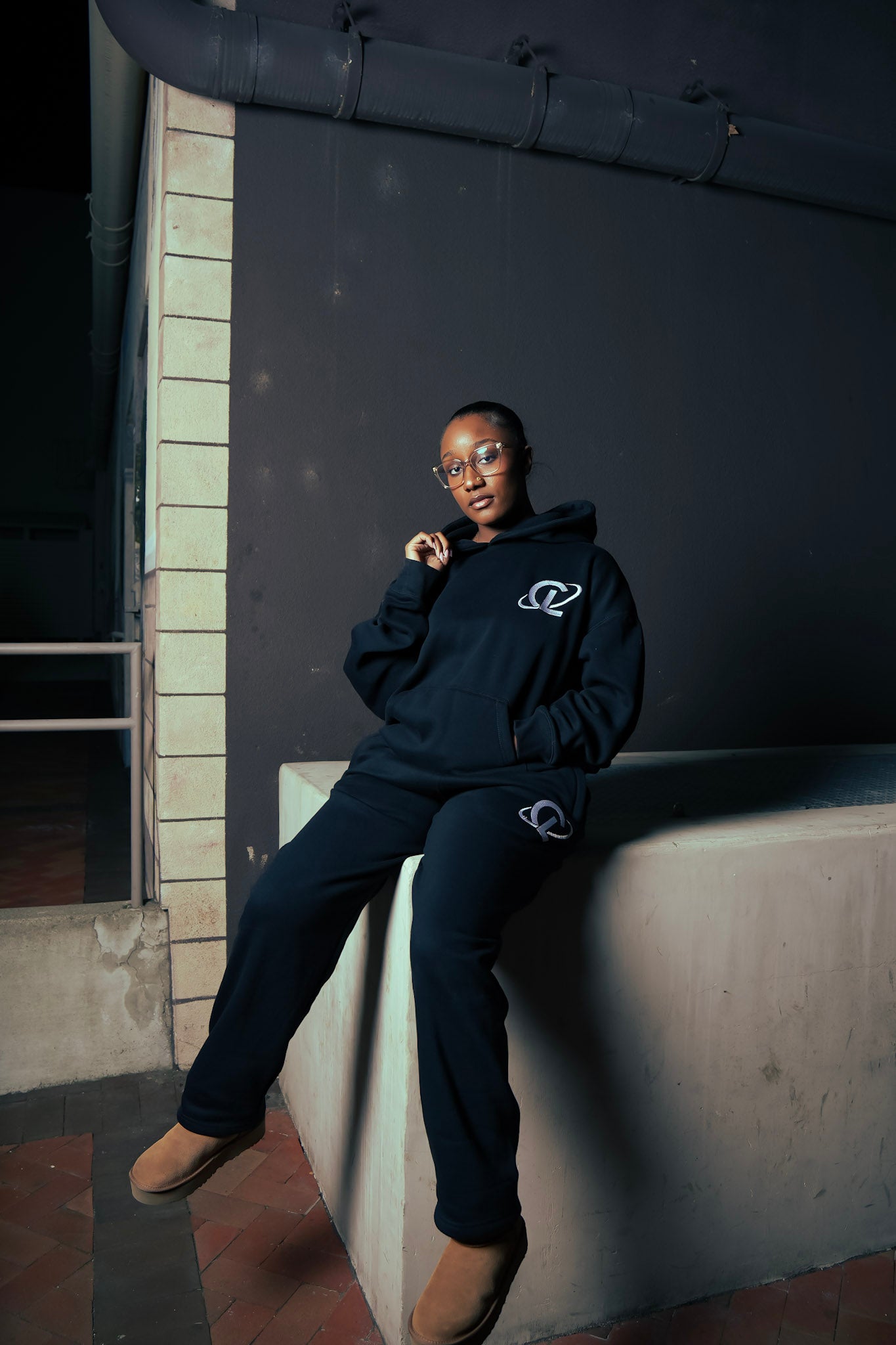 Culturlete Sweatsuit Set - White on Black